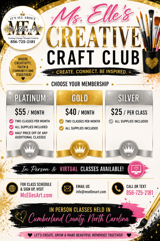 Ms. Elle's Creative Craft Club Platinum Membership